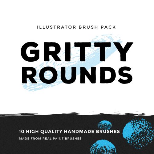 Gritty Rounds – Illustrator Brush Pack