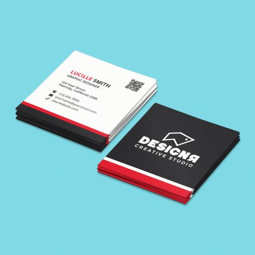 Clean Square Business Card